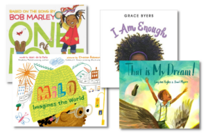 A collection of books celebrating Black History Month